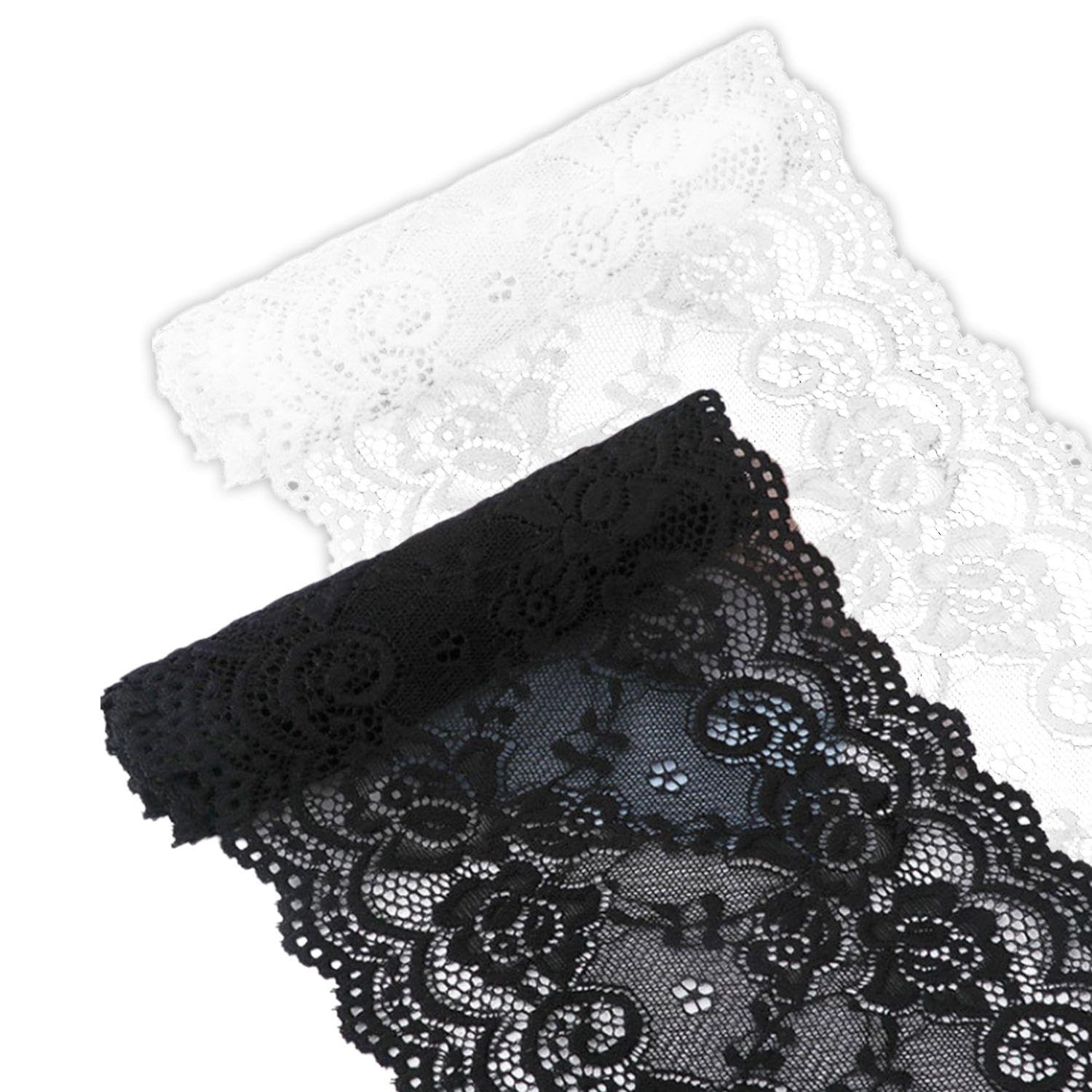 Ruban Dentelle Tissu Ensemble 3 Pièces En Dentelle Blanche Avec Perles Mapalé - Ensembl Ruban Dentelle Extérieur