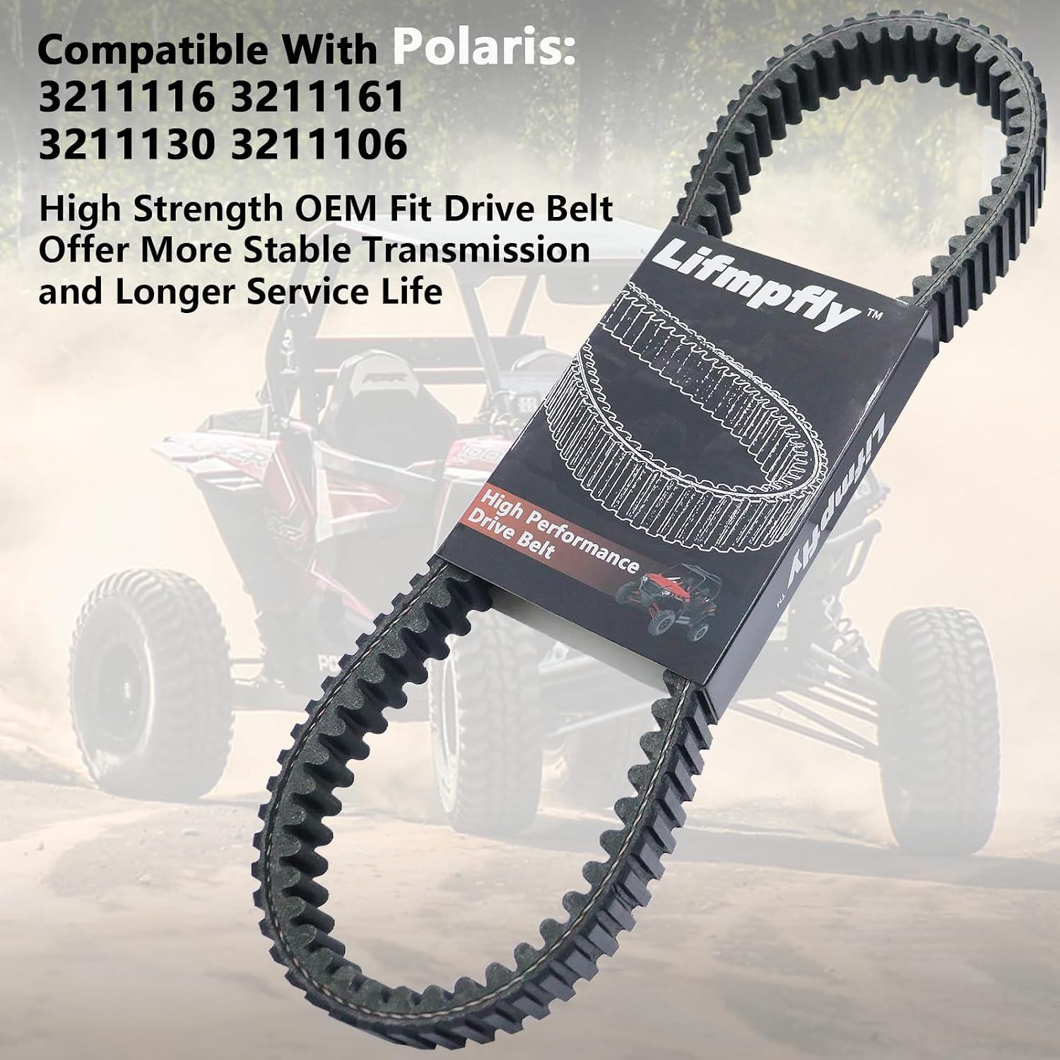 Drive Belt Heavy Duty for Polaris Ranger 700 EFI 6X6 4x4 2006-2007, Ranger XP 700 2005-2007, Sportsman 800 EFI 2005-2008, RZR 800 800 2009, Replace 3211161 3211130 3211116 3211106