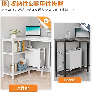 L字型デスク パソコンデスク 幅120cゲーミングコーナーデスクラック付収納 楽天市場】楽天20冠達成☆送料無料 l字デスク 幅120 パソコンデスク