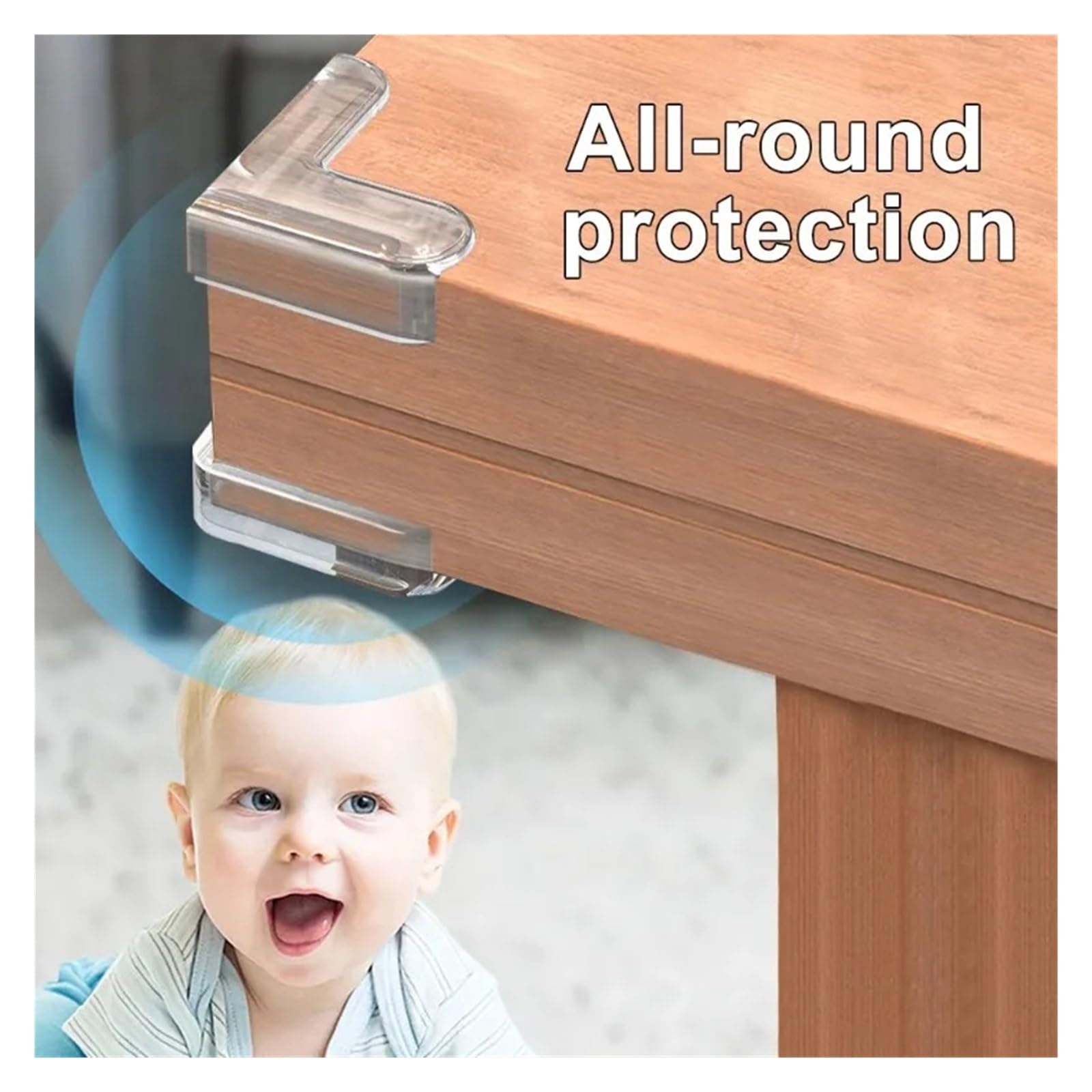 Protectores de Esquinas para mesas, Fundas Protectoras de Silicona Transparentes para Muebles, Ideales para la Seguridad Infantil.