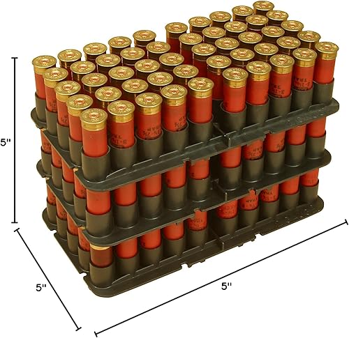 Miniatura 4 de MTM ST-12-40 - Shotshell Trays 50 Round 12 Gauge fits SF & SD & S-100, USA Made, Black