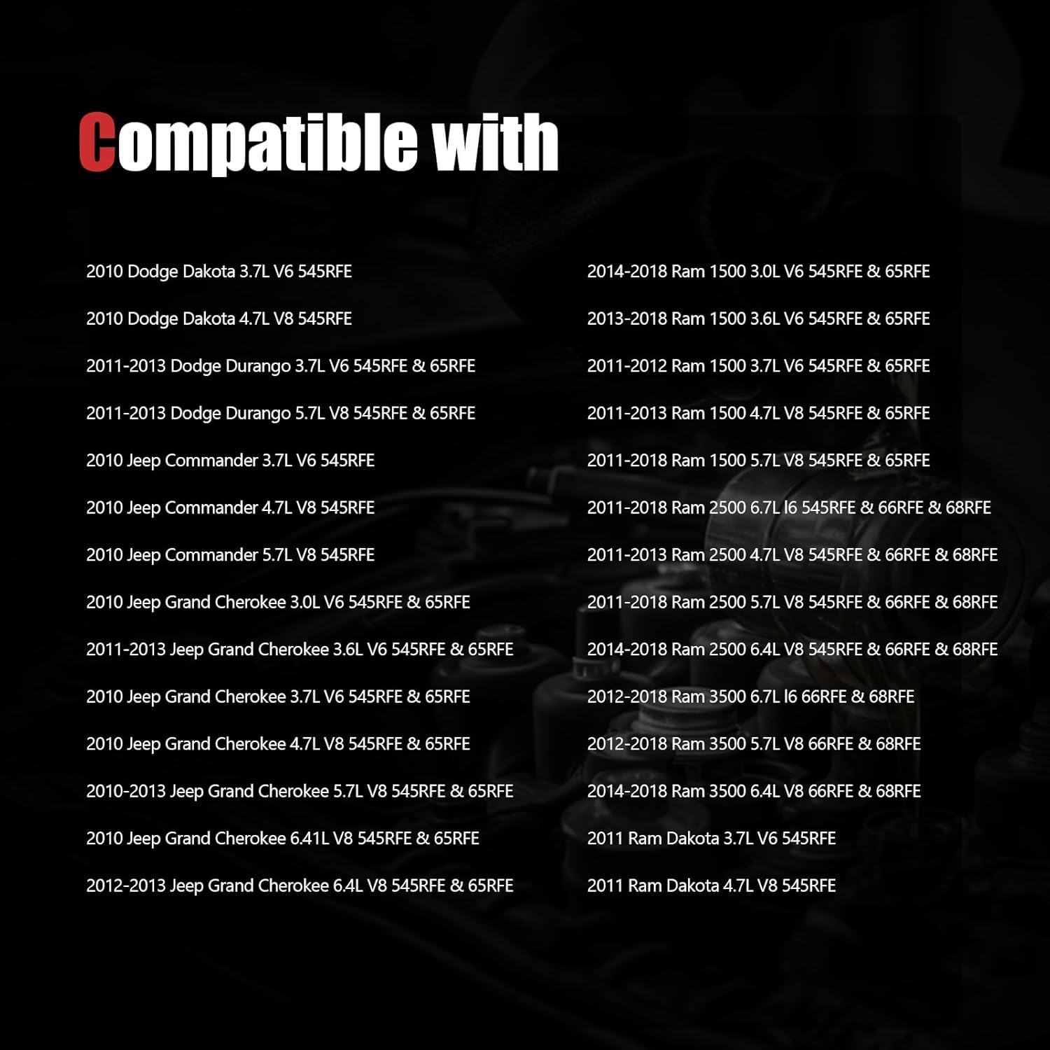 AUCERAMIC 4736676AA 265-870 5&6 Speeds Transmission Oil Pan w/Drain Plug Fit for 2011-2018 Ram 1500 2500 3500 Dakota, Dodge Dakota Durango, Jeep Commander Grand Cherokee 65RFE 68RFE 545RFE