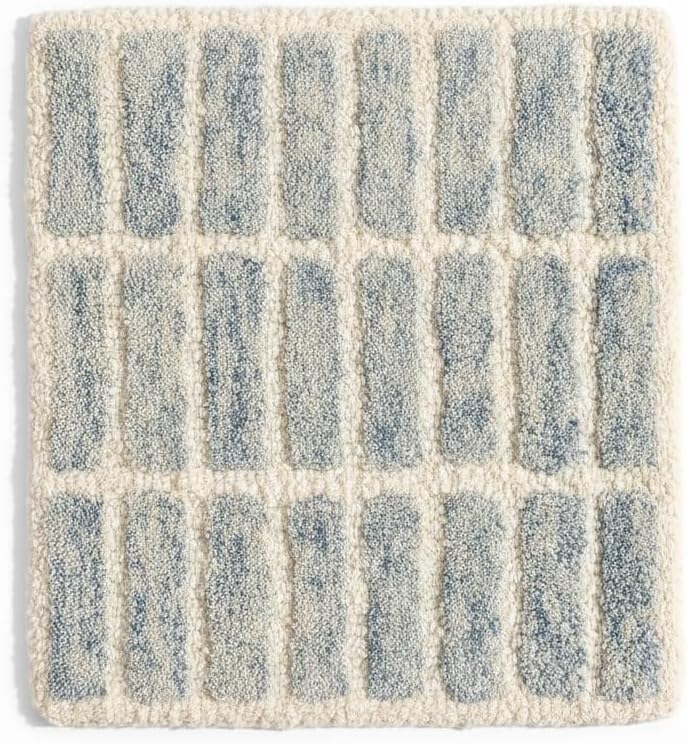 Chula Vista Handmade Wool Area Rug 1 x 1 ft – Textured Modern Accent Rug, Soft Handwoven Square Rug for Living Room, Bedroom, Entryway & Home Décor