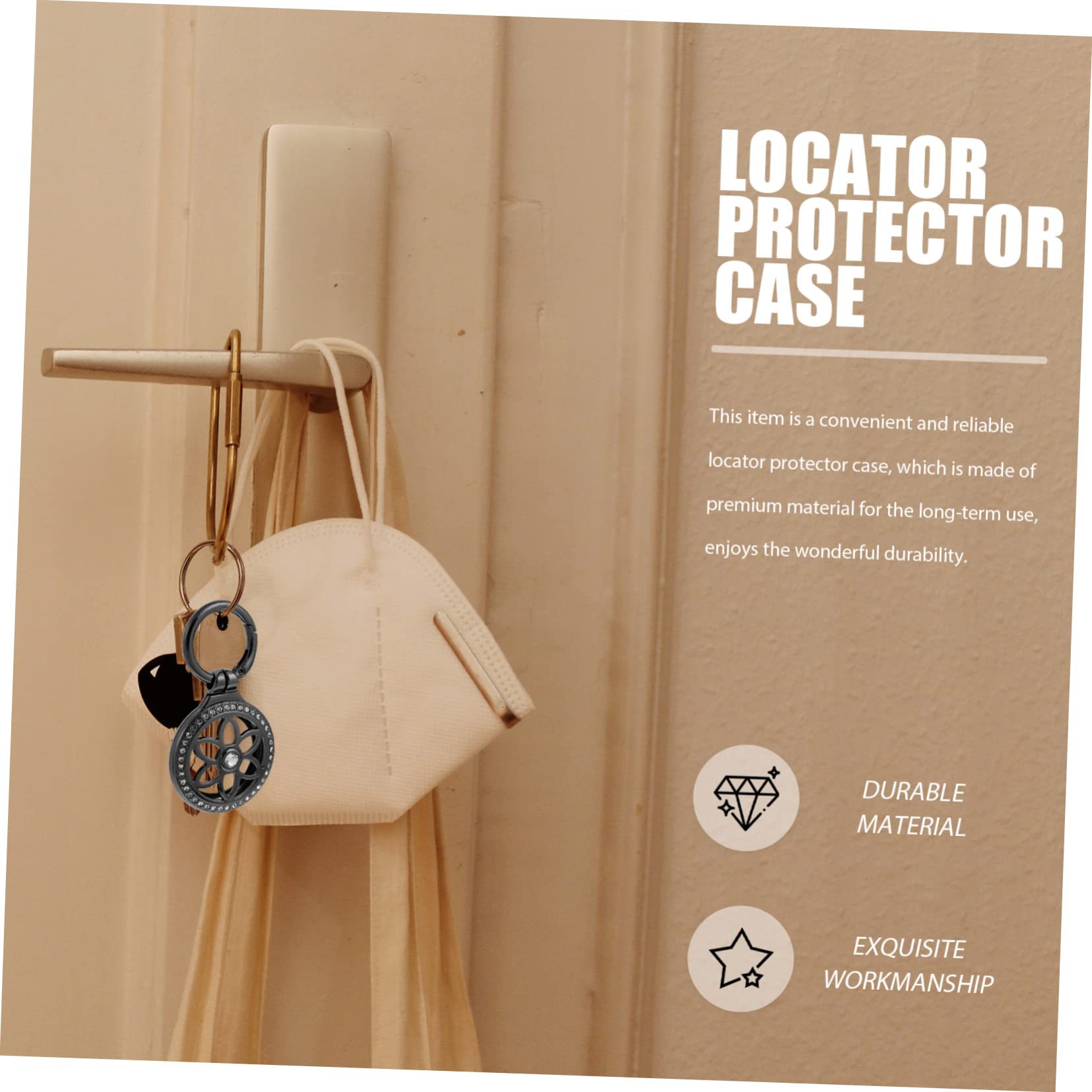 Uonlytech 5piezas Protectora para Localizador De Mascotas Estuche Compacto y Resistente Rayones Compatible Accesorio De Seguridad para Collares y Gatos Mosquetón para Llaves y Valiosos