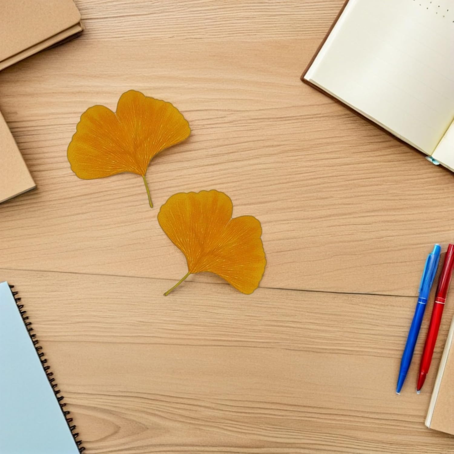 Artificial Ginkgo Leaves Easy to Arrange Simulation Fall Leaves Wedding Cake DIY Craft Decoration Garden Home Office Dining Table Decor