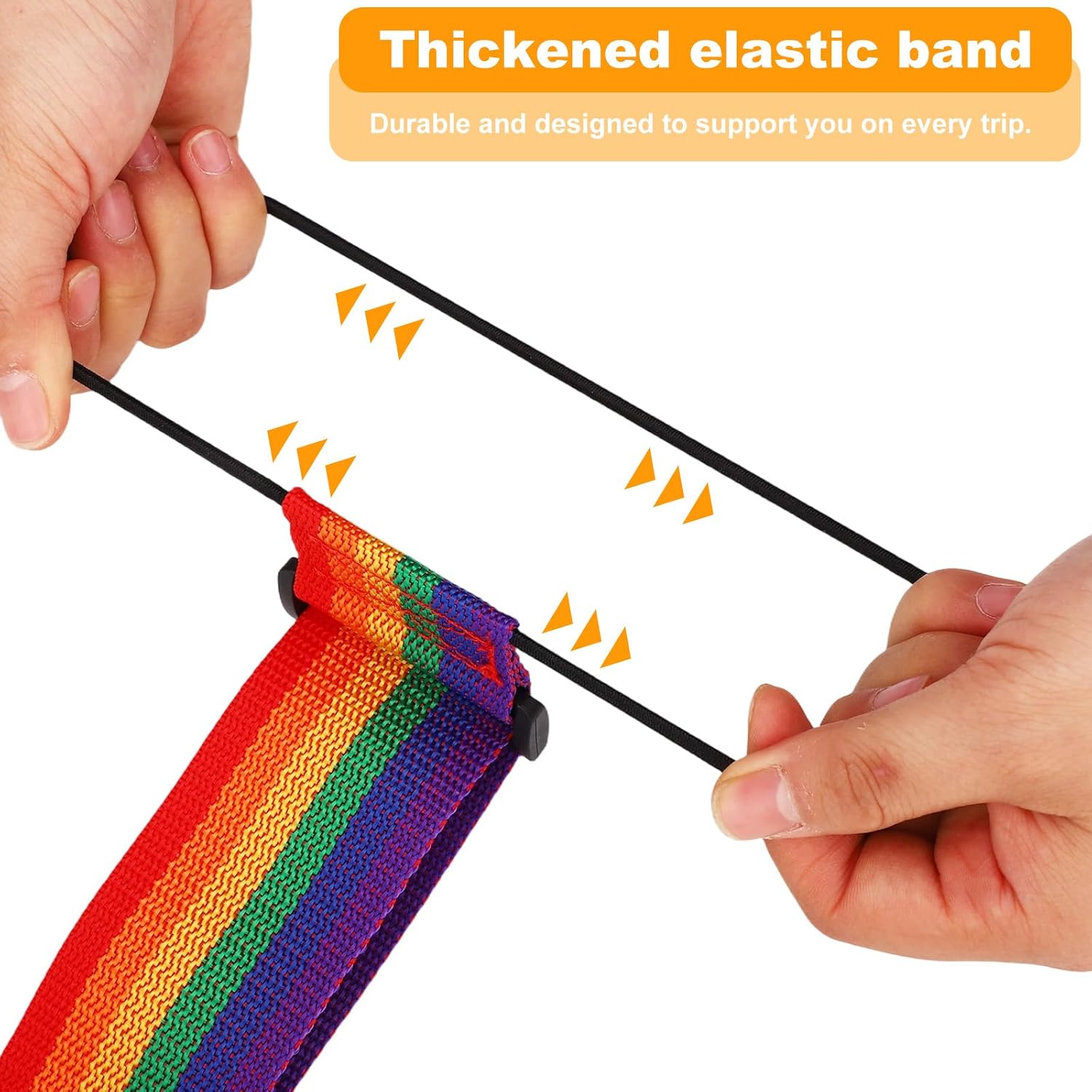 3pcs Luggage Connector Straps, Adjustable Canvas Bag Luggage Band Versatile Travel Belt Multiple Must-Have Travel Trolley Accessories for Suitcases Handbags Backpacks (Colorful)