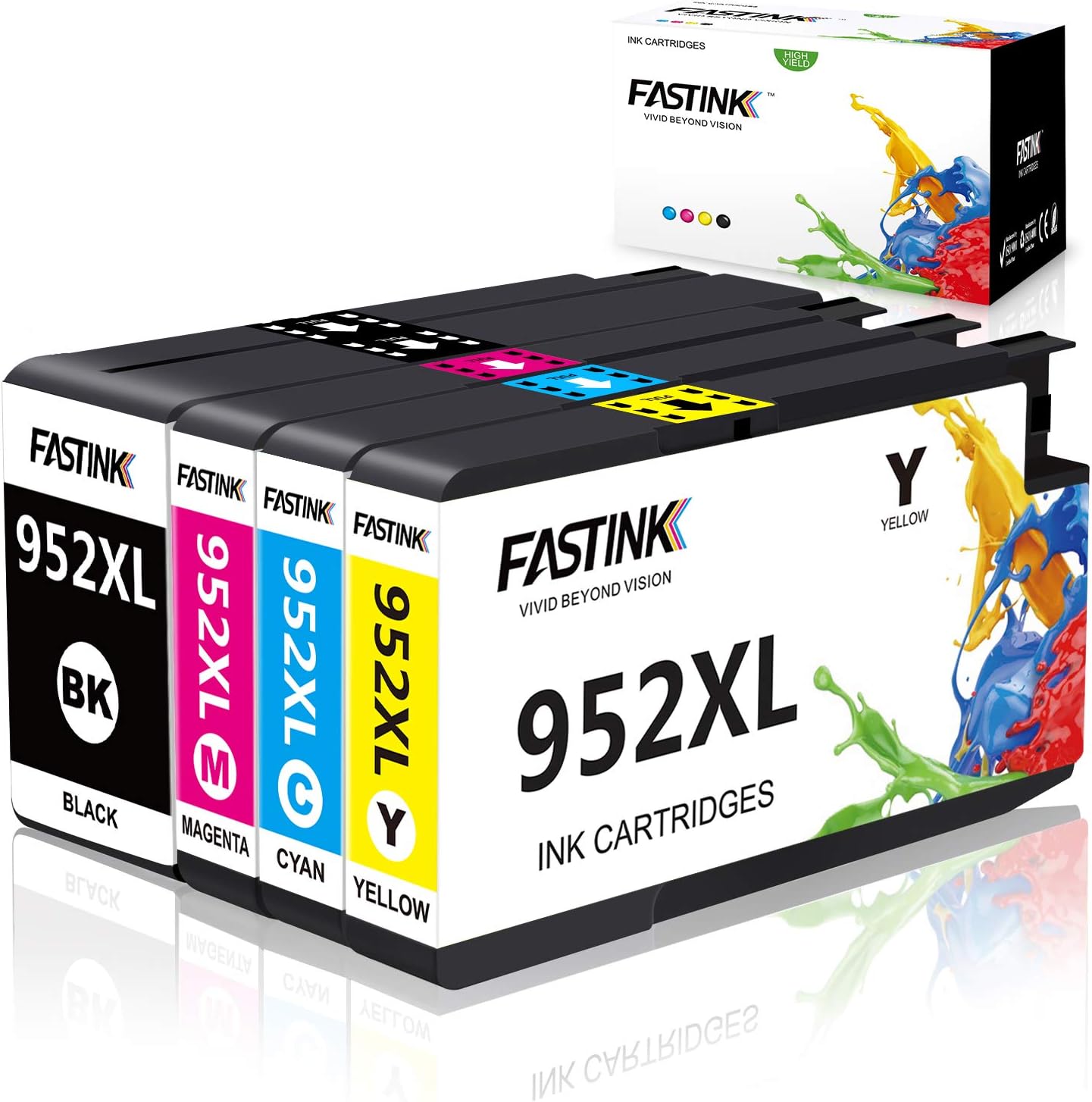 Compatible HP Ink Cartridges Replacement for HP 952XL 952 XL with Upgraded Chips High Yield for Officejet Pro 7720 7740 8210 8216 8702 8710 8715 8720 8725 8730 8740 8210 Printers,4 Pack