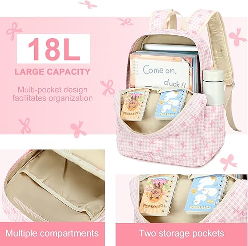 Miniatura 4 de LEDAOU Mochila para niñas y niños con lonchera preescolar jardín de infantes primaria bolsa de libros para escuela primaria