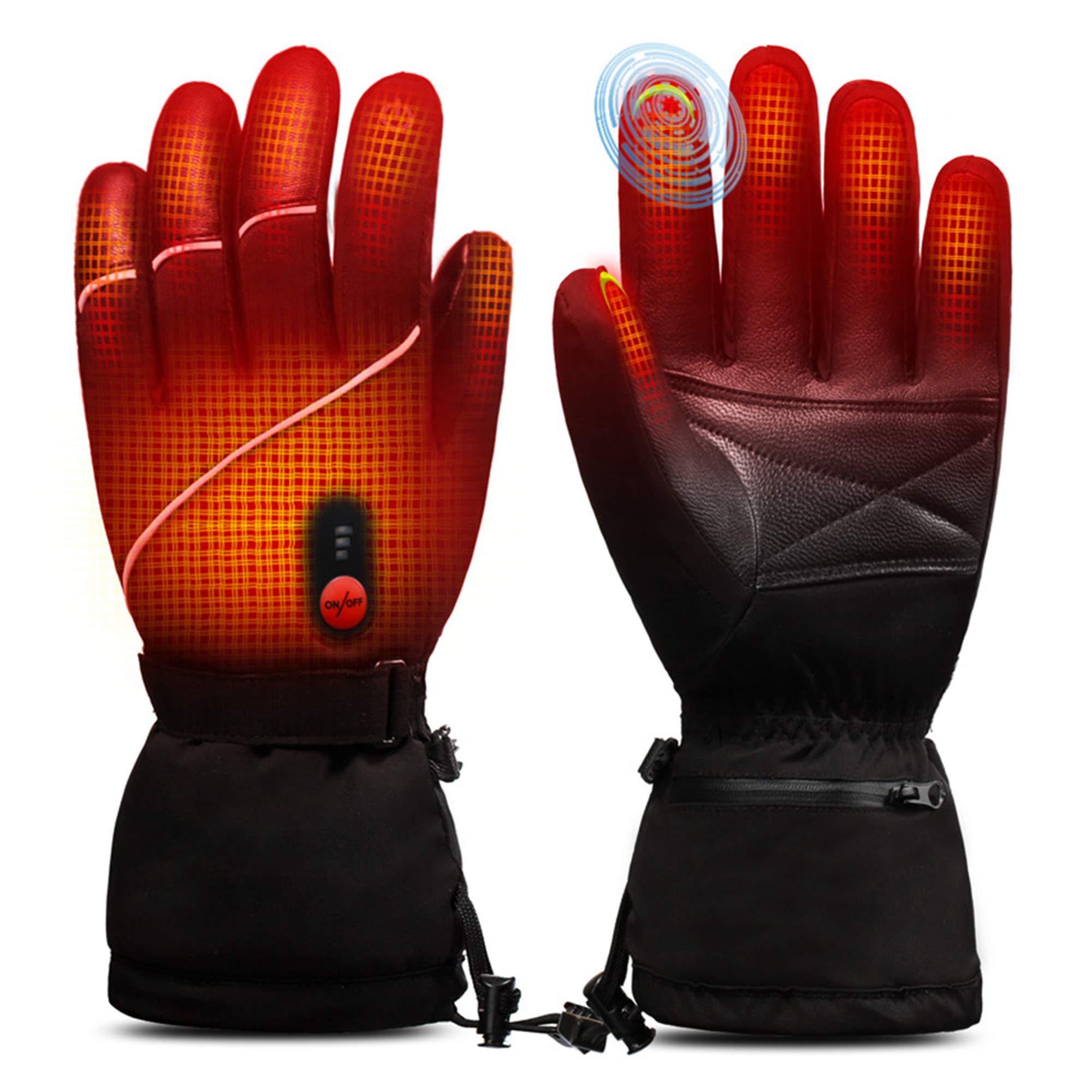 Winter warme handschoenen met verwarmingsfunctie outdoor rijden waterdichte motorhandschoenen oplaadbare verwarmde handschoenen,L