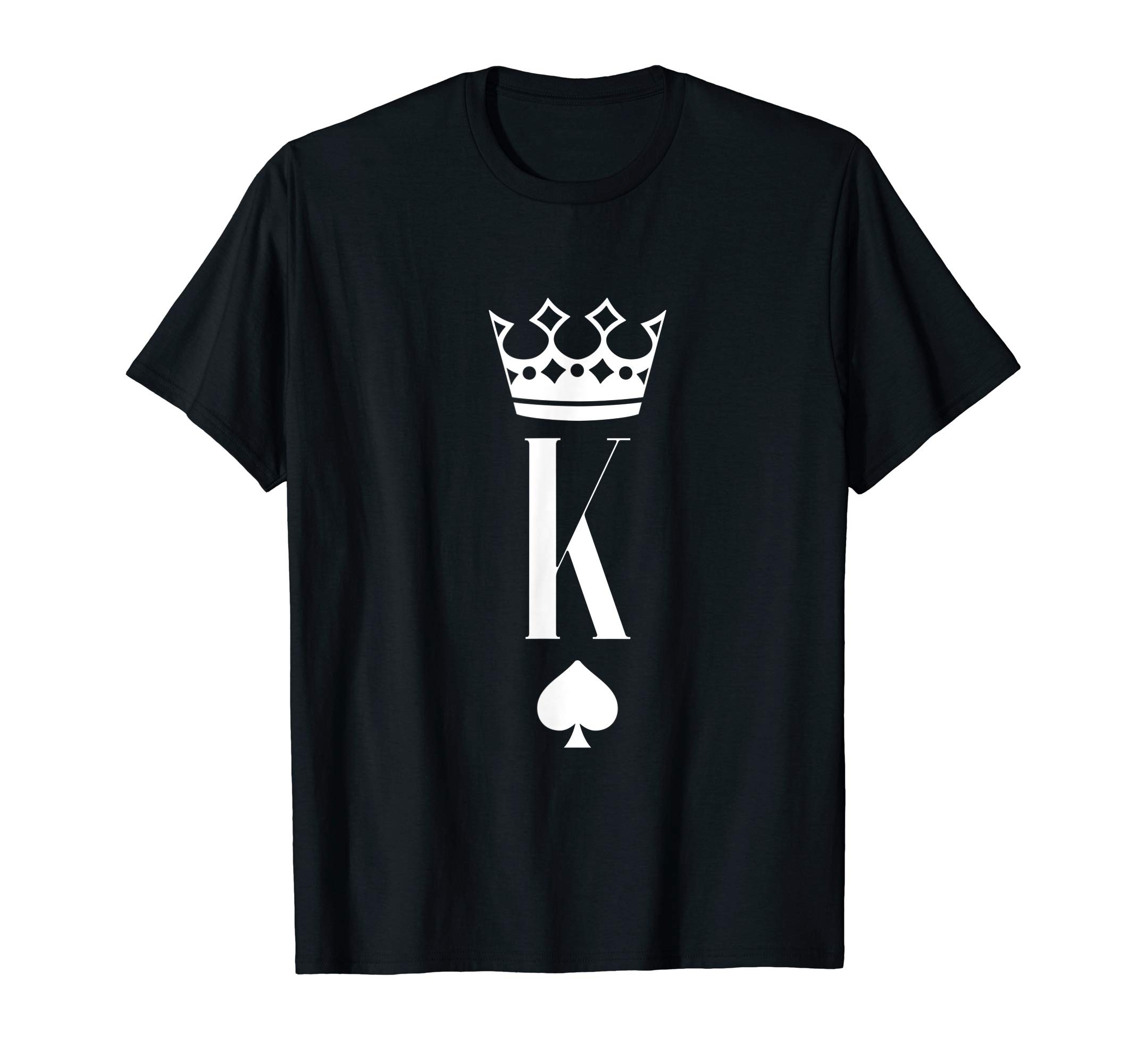 King and Queen Matching Couples Gift ApparelCouple Matching Shirt His and Her Gift for Men King of Spade T-ShirtOEKO-TEX STANDARD 100
