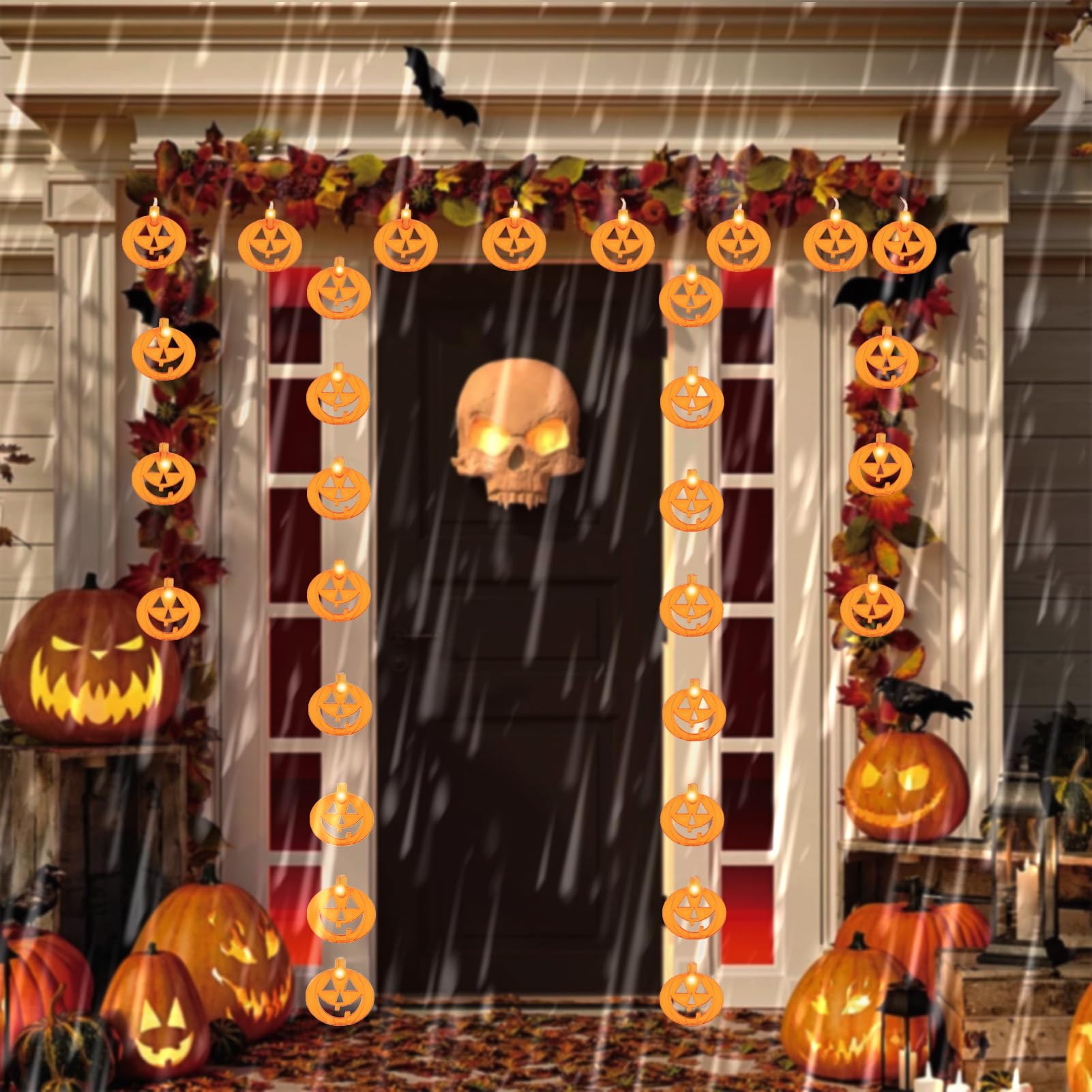 OWill Luci Halloween, 30 Pezzi 13 Piedi Halloween Decorazioni, 8 Modalità Halloween Decorazioni