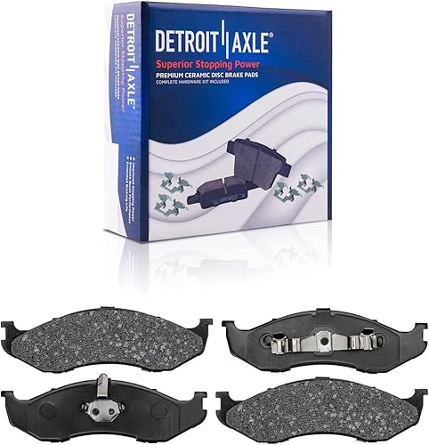 Miniatura 7 de Detroit Axle - Kit de frenos para Jeep Grand Cherokee 94-98 Reemplazo 1994 1995 1996 1997 1998 Rotores de freno de disco Pastillas de freno de