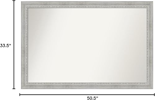 Miniatura 6 de Amanti Art Espejo personalizado, espejo de baño rústico lavado, espejo de pared o espejo de tocador de baño sobre el fregadero (33.5 x 50.5