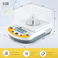 Vista 6 de CGOLDENWALL Lab Scale 0.001g Laboratory Analytical Balance Digital Jewelry Weighing Scale 1mg Precision Electronic Scientific Scale Calibrated 110V
