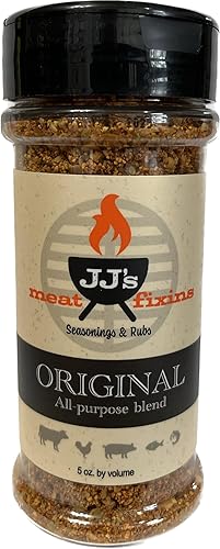 JJ's Meat Fixins Original - Mezcla multiusos de peso neto, 5 onzas (5.01 oz), botella de 8 onzas líquidas
