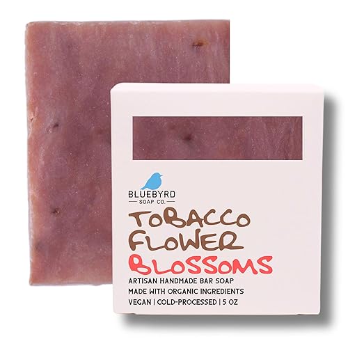 Bluebyrd Soap Co. Jabón en barra de flor de tabaco  Ingredientes naturales de jabón orgánico  Jabón de caléndula vegano, sin OMG y sin químicos