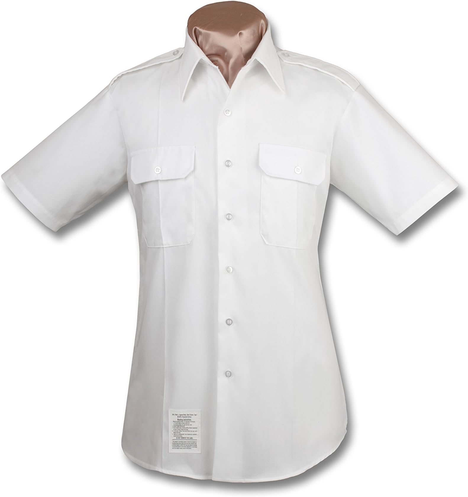Male Army ASU White Short Sleeve Shirt