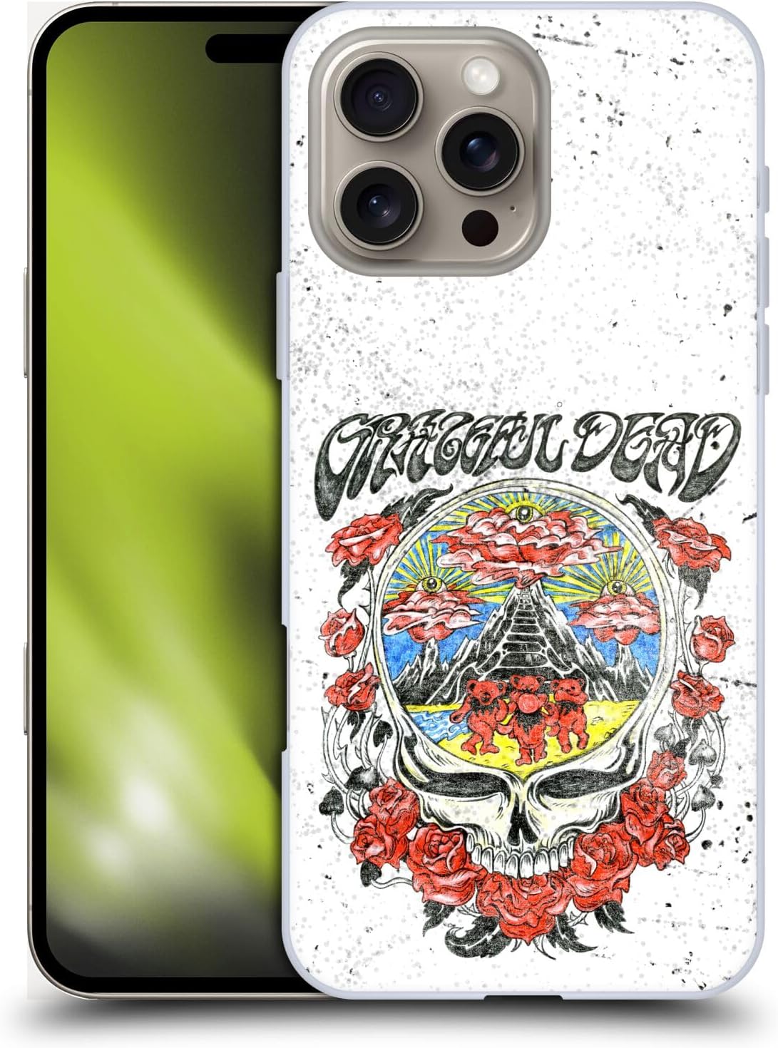 Head Case Designs Officially Licensed Grateful Dead Rose Trends Hard Back Case Compatible with Apple iPhone 16 Pro Max