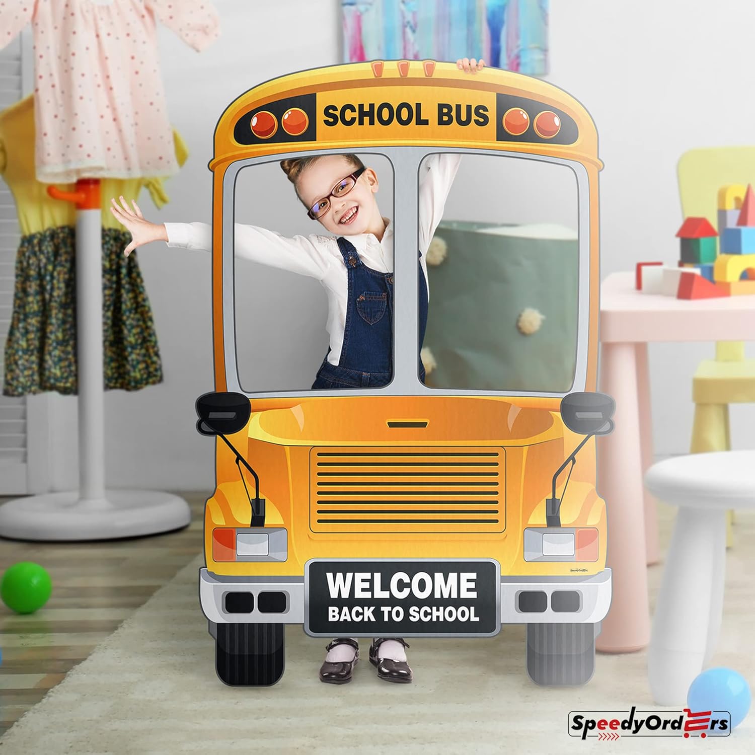 Custom School Bus Photo Frame - Personalized Back To Dominica | Ubuy