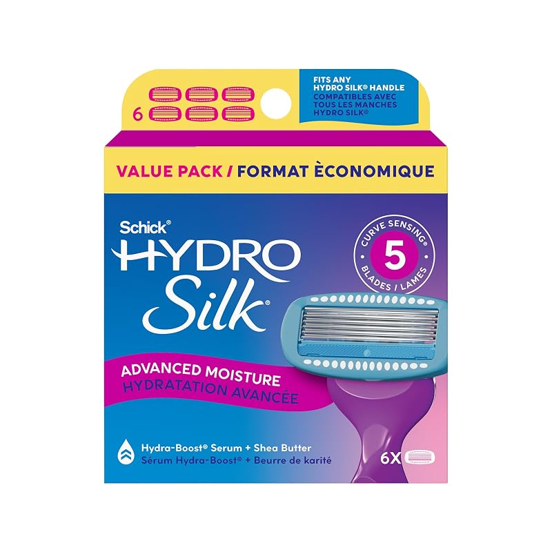 Schick Hydro Silk Refis de Cartucho para Barbeador, 6 Unidades