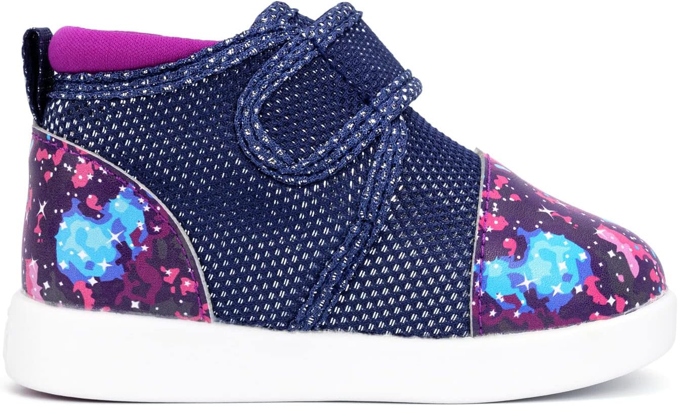 ikiki Sneaks Shoes for Toddlers and Little Kids. Roomy fit Sneakers - Note: Non Squeaking - Vegan Leather Toe and Heel