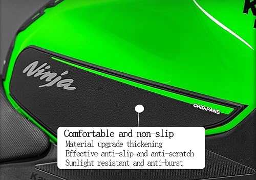 Miniatura 4 de TZMAPU Almohadilla de tanque compatible con 400, protector de tanque de motocicleta, kit de calcomanías antideslizantes para tanque de combustible,