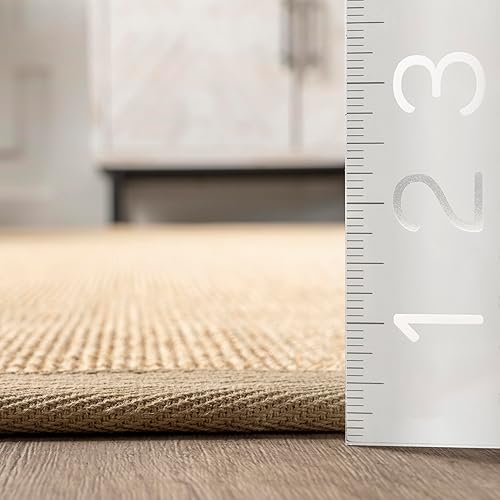 Miniatura 3 de nuLOOM Orsay - Alfombra casual de sisal, 2 pies 6 pulgadas x 14 pies, color beige