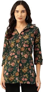 Classic Collared Cotton Shirt with 3/4 Sleeve for a Timeless Casual Look Price In India