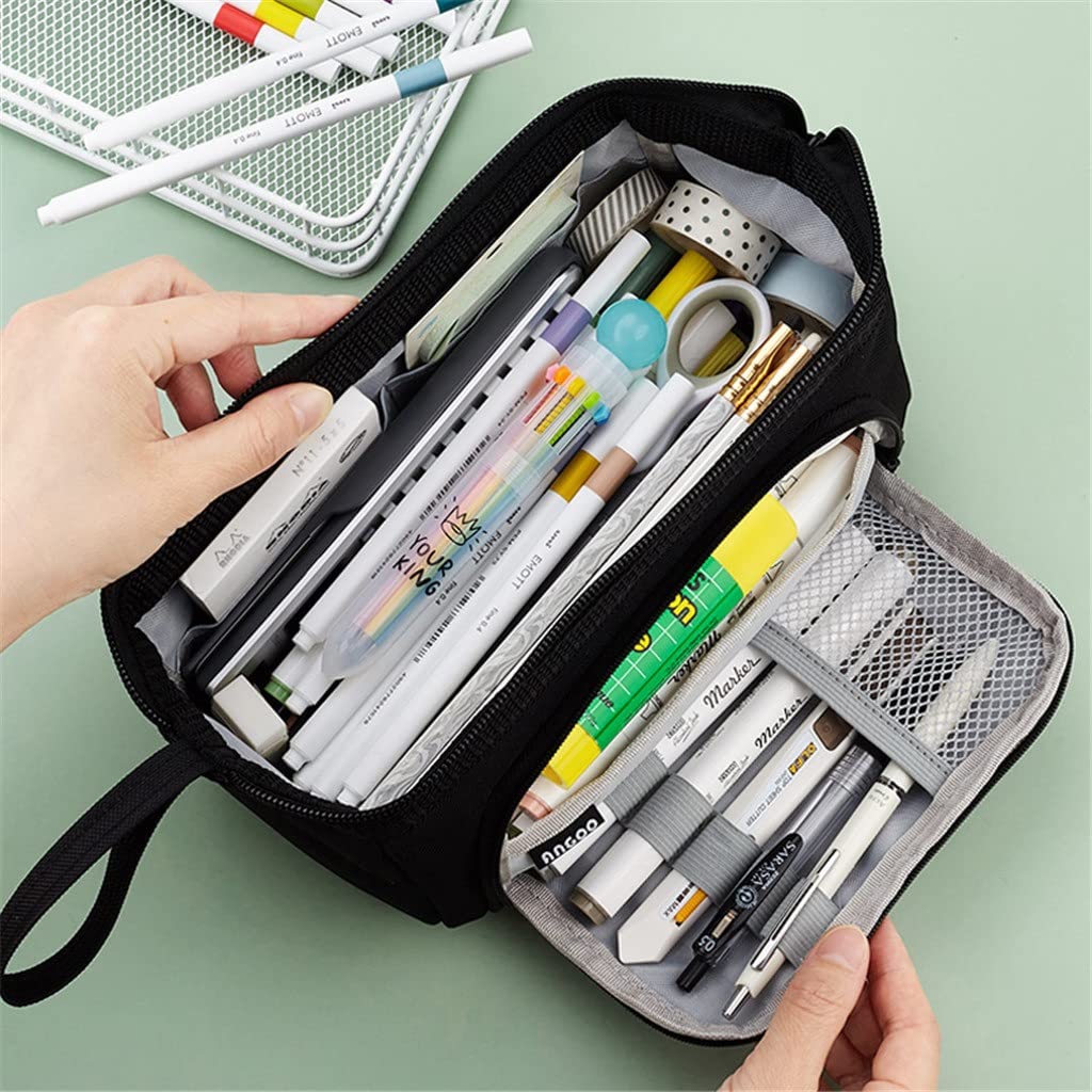 Astucci multifunzionali di grande capacità - Soluzione perfetta per bambini e studenti - Scatola portapenne resistente con scomparti multipli - Elegante cancelleria scolastica