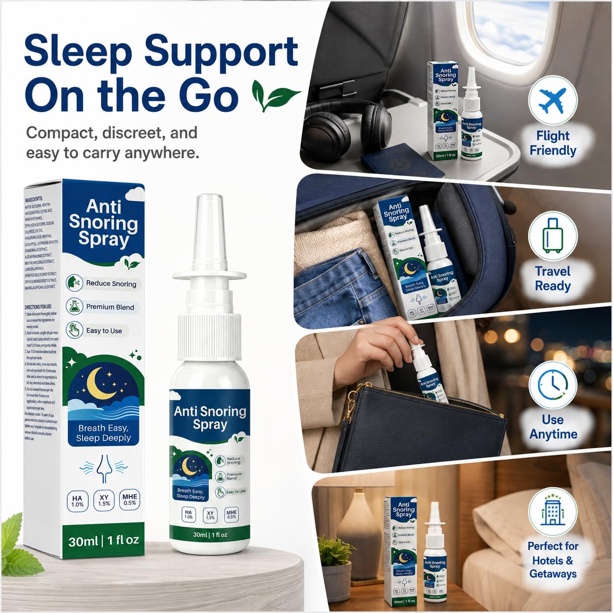 Anti Snoring Spray, Nighttime Snoring Solution for Nasal Use, 30ml — Amazon image 5