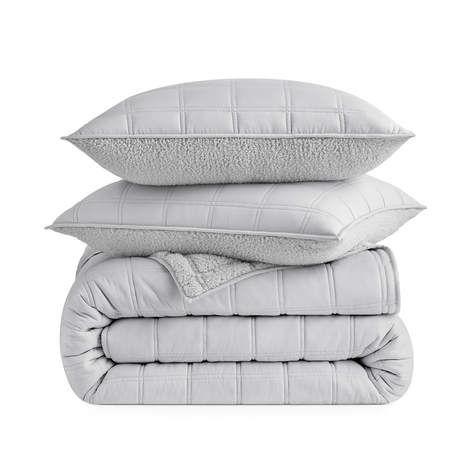 UGG Gizelle Twin Twin XL Quilt Set with 1 Pillow Sham Lightweight Down Bedding with Fluffy Reverse All