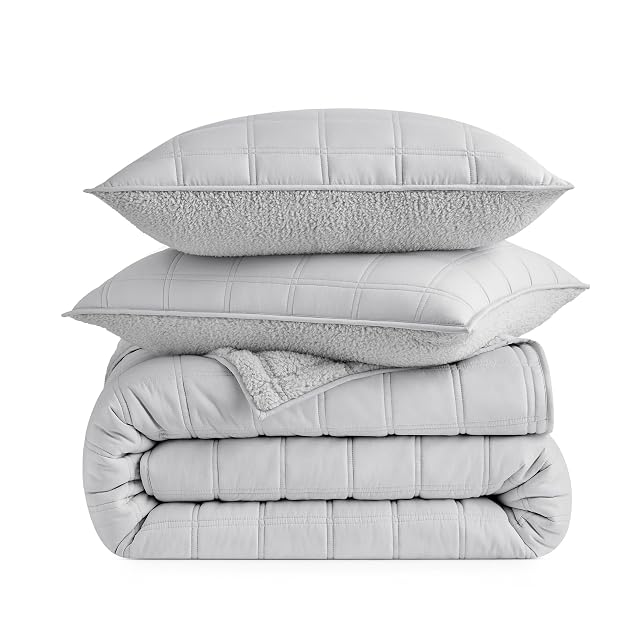 UGG Gizelle Twin Twin XL Quilt Set with 1 Pillow Sham Lightweight Down Bedding with Fluffy Reverse All