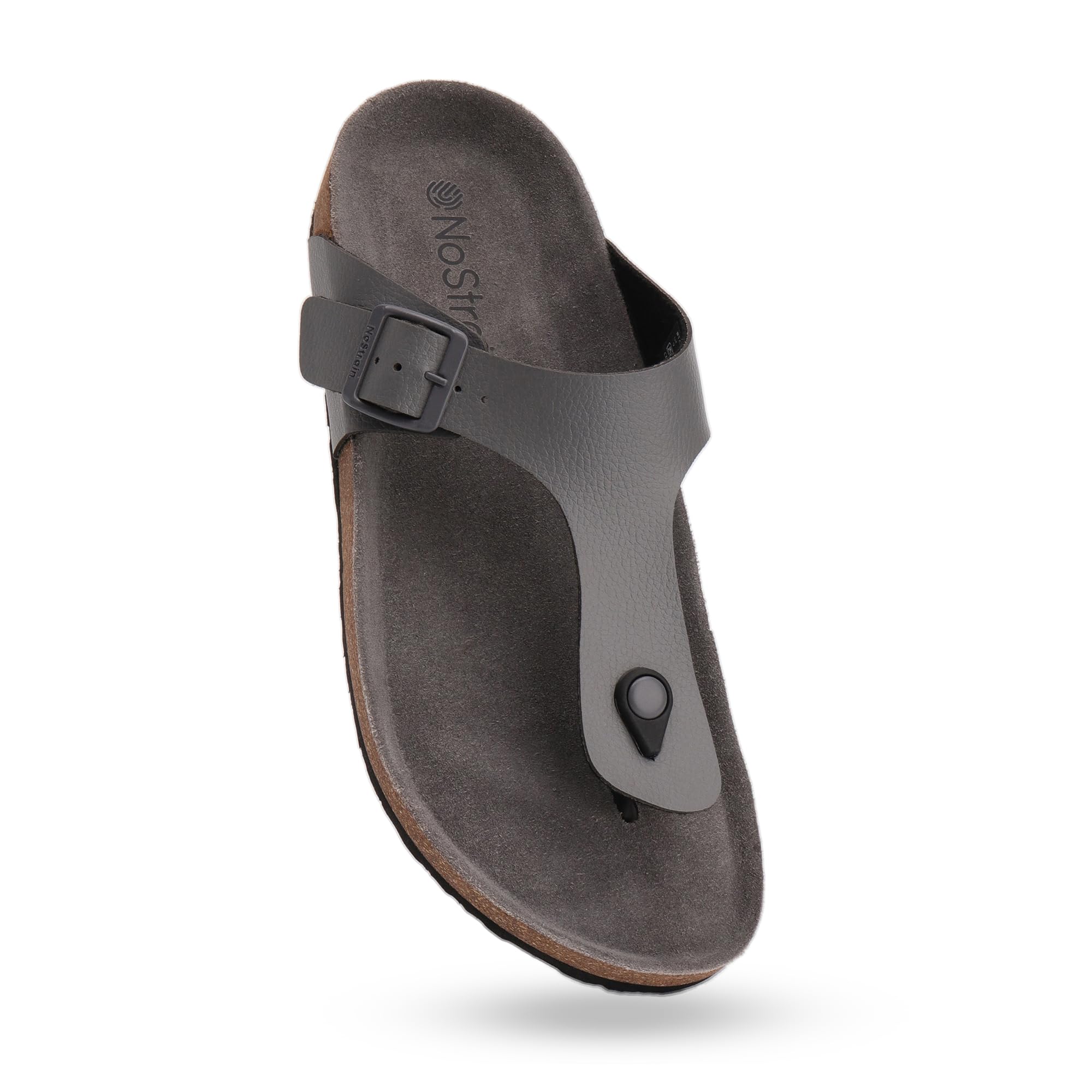 nostrain Men's Premium Cork Sandals | Synthetic Leather Upper | Cork-Rubber Midsole | Suede Insole | EVA Outsole | Adjustable Buckle-picture-54