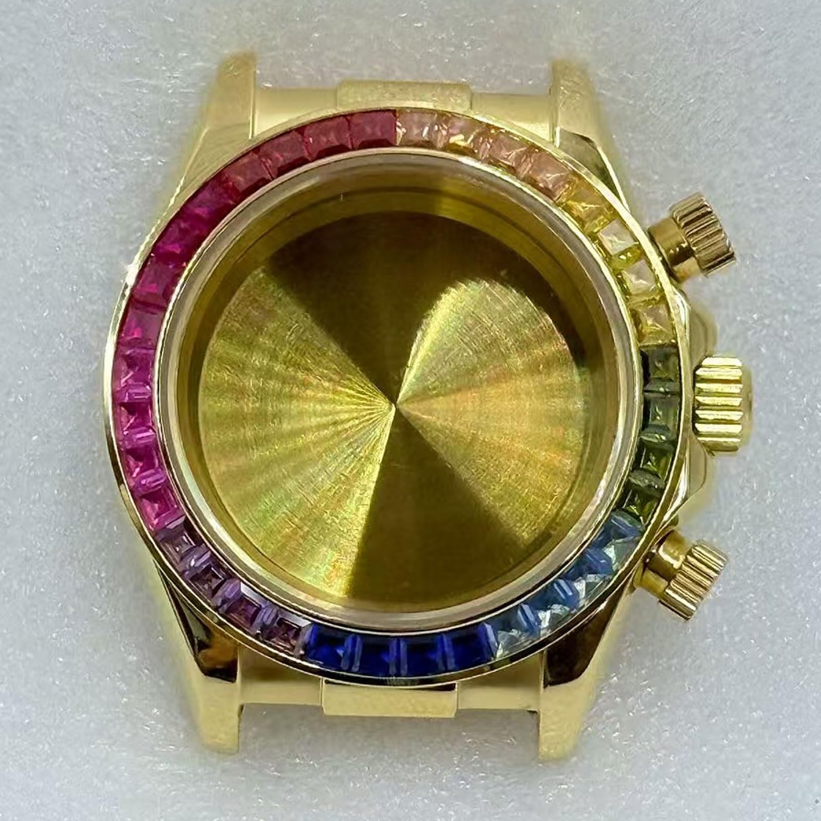 VK63 mechanizm kolorowe diamentowe etui z szafirowym kryształem, kompatybilne z zegarem 29,5 mm, akcesoria do modowania, narzędzia i zestawy naprawcze