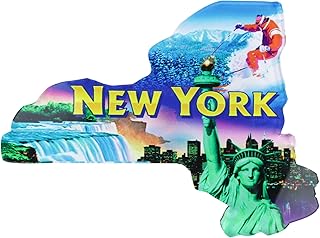 New York Acrylic Magnet – Iconic Empire State Souvenir, 4 x 3 Inches