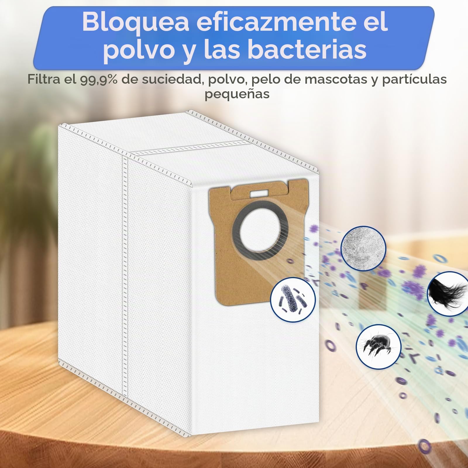 (14 unidades) H40 Piezas de repuesto Compatible con Xiaomi H40 Robot Aspirador, 1 Cepillo Roll, 3 Filtros HEPA, 4 Bolsas de polvo, 2 Cojines para mopa, 4 cepillos laterales, Juego de accesorios