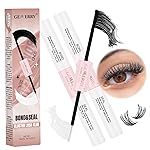 GEMERRY Lash Bond and Seal 2Pcs Bond and Seal Lash Glue for Lash Clusters Long Retention 48-72 Hours Waterproof Cluster Lash Glue for Eyelash Clusters DIY at Home