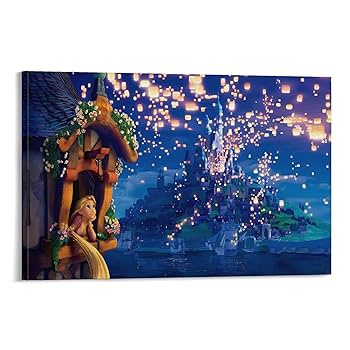 Amazon.co.jp: 映画ポスターディズニー 塔の上のラプンツェル