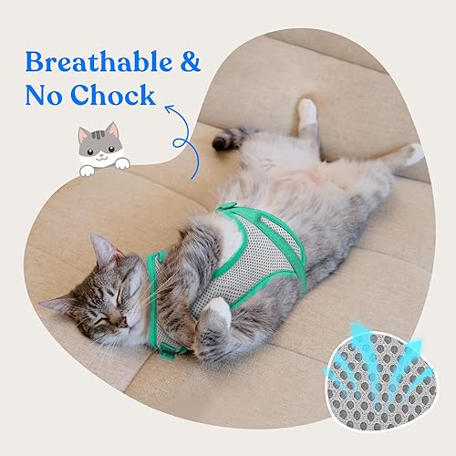 Miniatura 3 de Supet Arnés para gatos y correa para caminar a prueba de escape, arnés ajustable para gatos, arnés para gatos pequeños de fácil control para gatitos