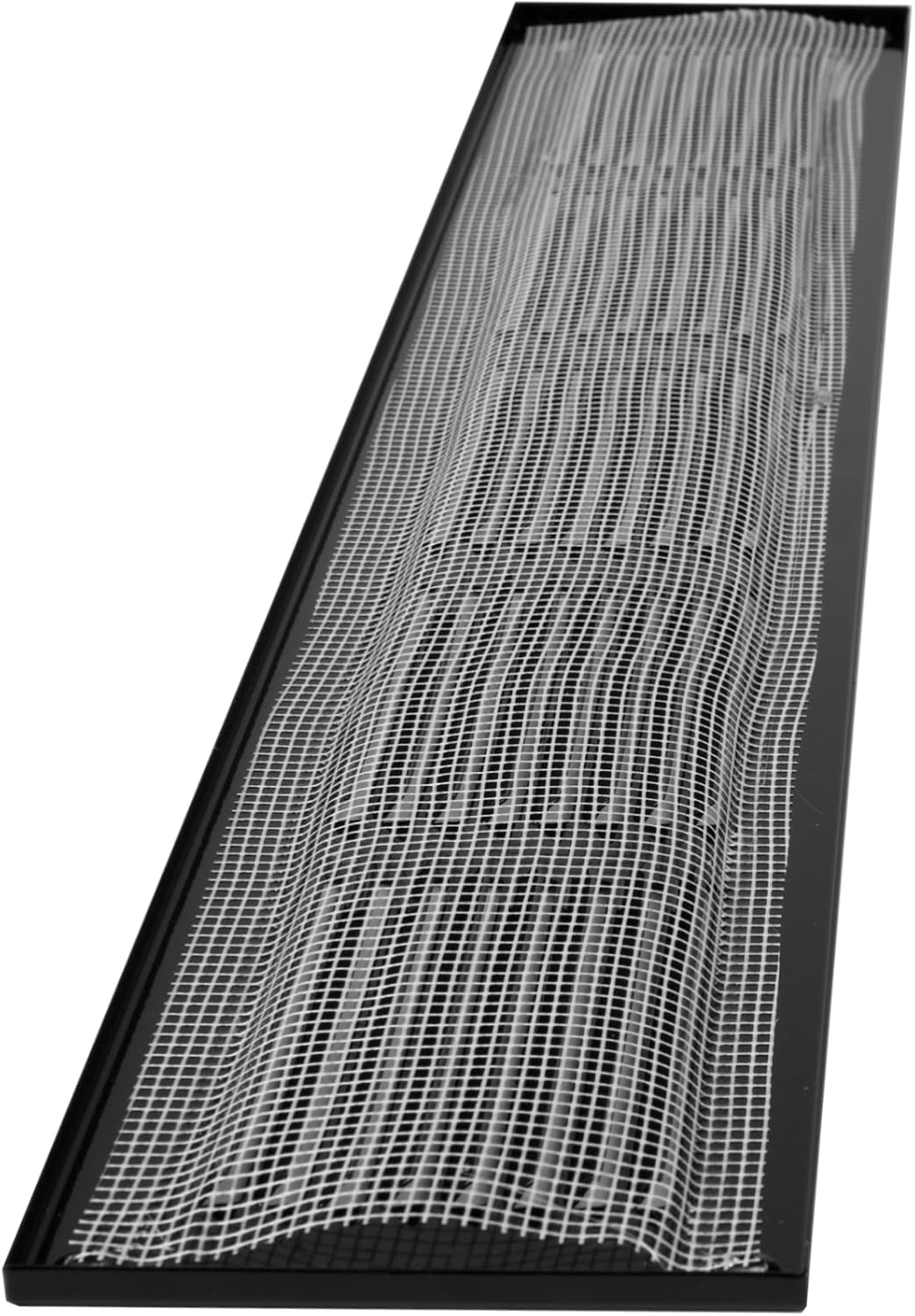 Repa Market 20x4 Inch (Outer Dimensions) Scratch Resistant Black Air Vent Cover - Galvanized Steel Louvered Grill Cover with Mesh Screen/Wall, Ceiling Vent/HVAC Register - Indoor, Outdoor Ventilation