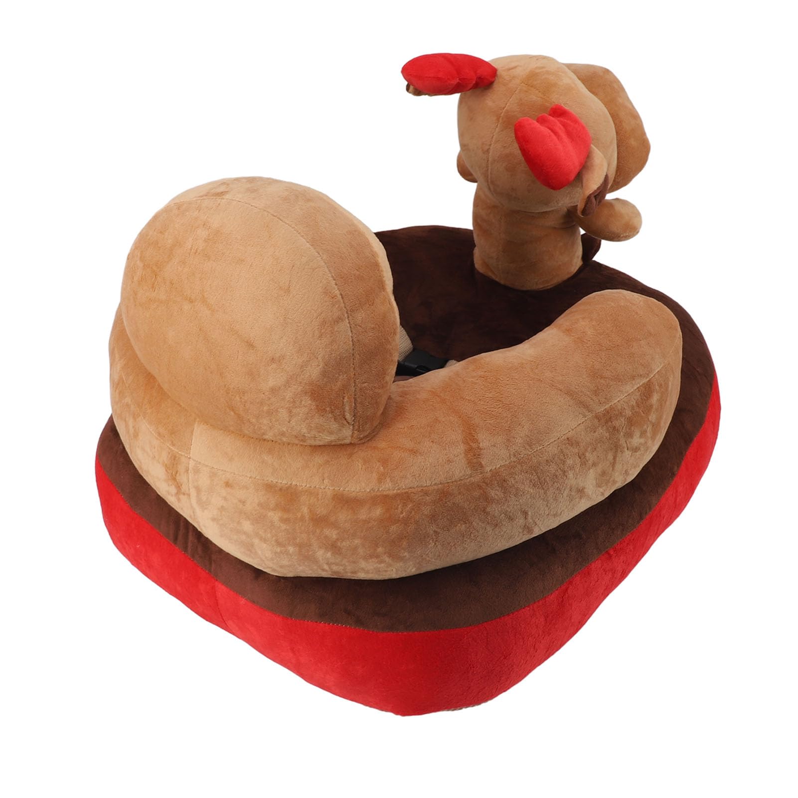 Baby Support Seat, Adjustable Angle Baby Learning to Sit Chair Plush with USB Charging Cable for Toddlers for Home (Elk)