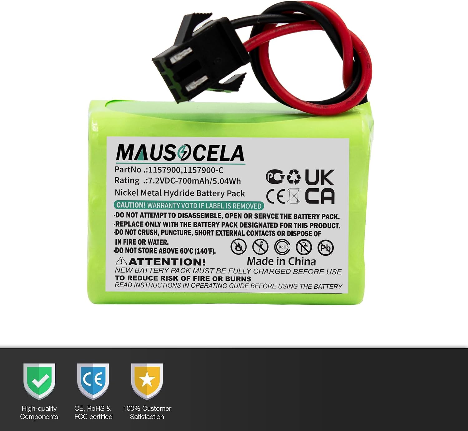 1157900, 1157900-C Replacement Battery, Compatible Tri-Troni'cs Pro 100 XLS, Pro 200 XLS, Pro 500 XLS, Flyway Special XLS, Upland Special XLS Dog Collar Battery-700mAh/5.04Wh-7.20V Ni-MH
