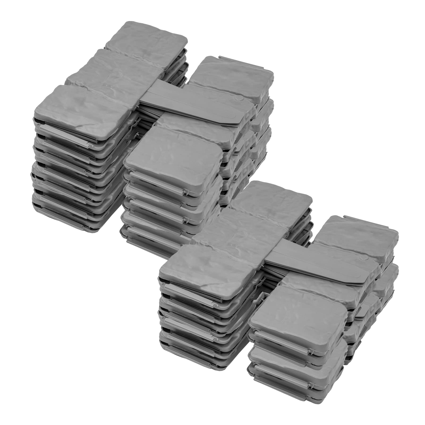 KCT5 Pack - Grey Stone Cobble Effect Garden Lawn Border Edging Interlocking Path Edge - 50 Pieces Total