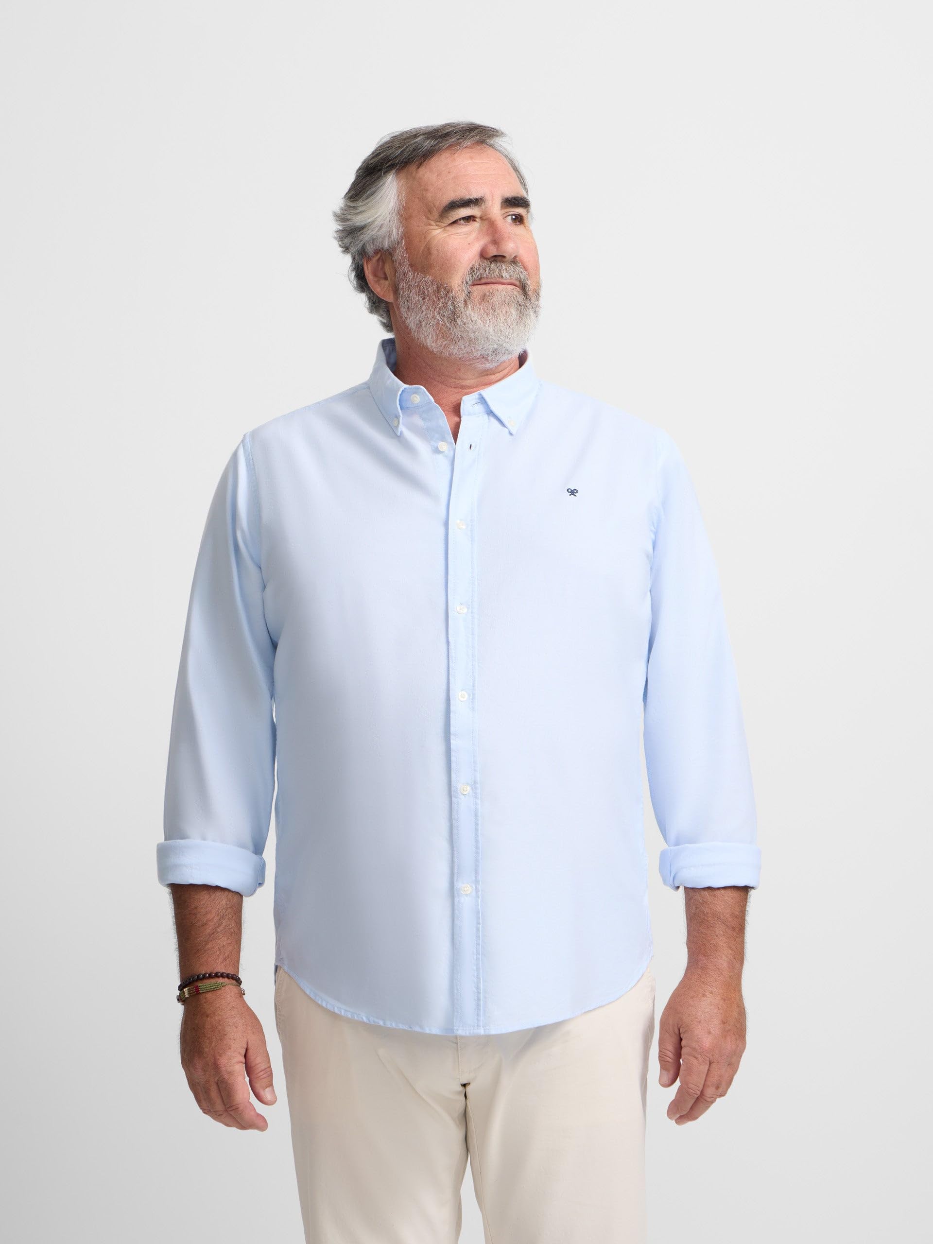 SILBON Camisa Sport Oxford para Hombre