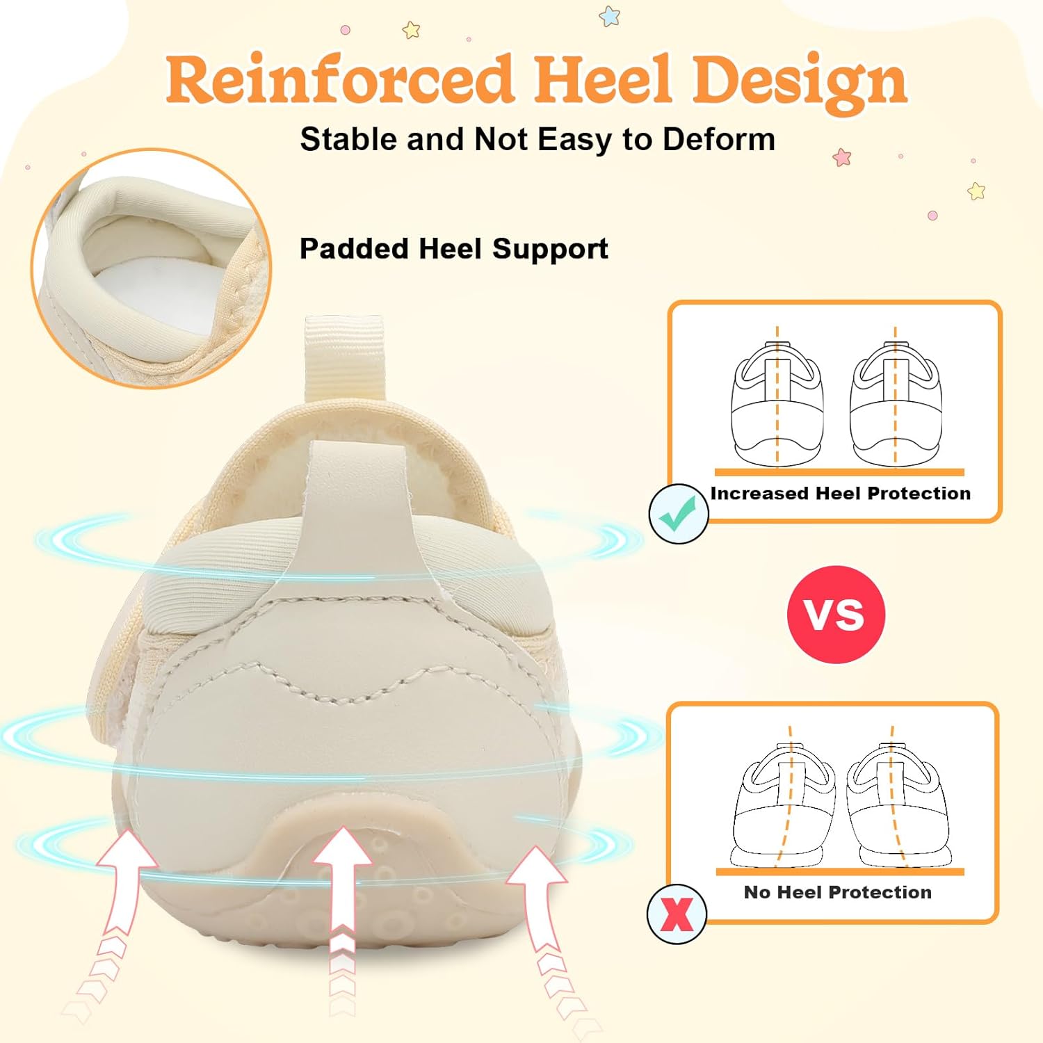 JIASUQI Infant Baby Shoes for Boys Girls First Walker Toddler Walking Shoes Barefoot Wide Toe Box Sneakers