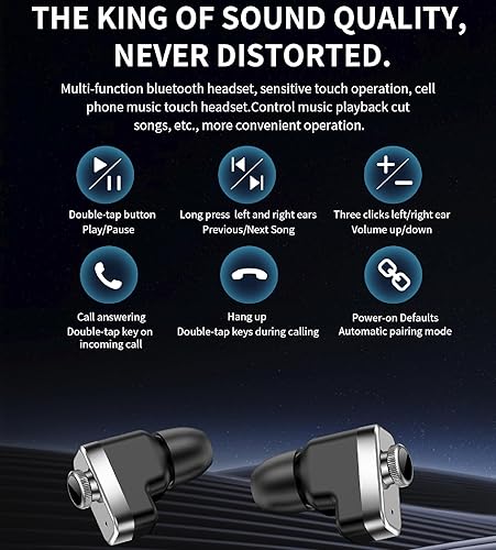 Miniatura 5 de Reloj inteligente + auriculares, rastreador de actividad física con recepción de llamadas/marcación, pantalla táctil de 1.53 pulgadas, reloj