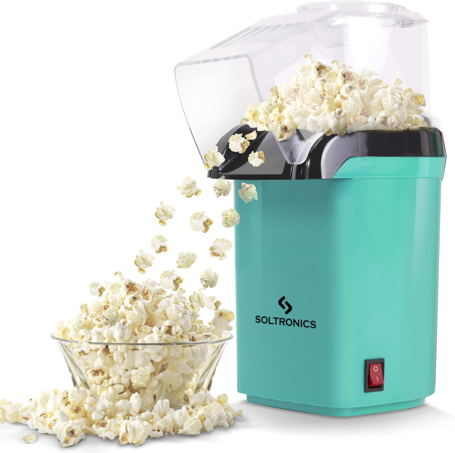SOLTRONICS Hot Air Popcorn Popper Maker with Removable