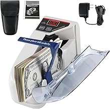 Money Counter, Banknote Counter, Handy Counter, Bill Counter, Small, Easy to Operate, Automatic Bill Calculator, Suitable for Calculating Japanese Yen, Foreign Currency, Gift Vouchers, etc