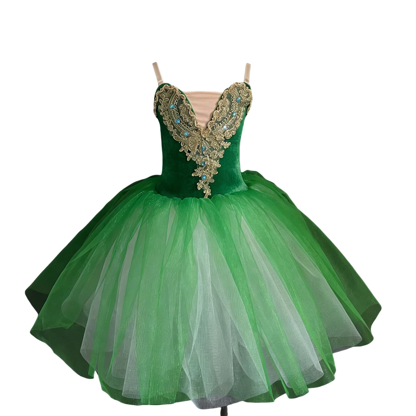 Vestido de tutú de Ballet para niñas, Disfraces de Baile Brillantes, Leotardo de Baile con Falda, Falda de competición de Baile