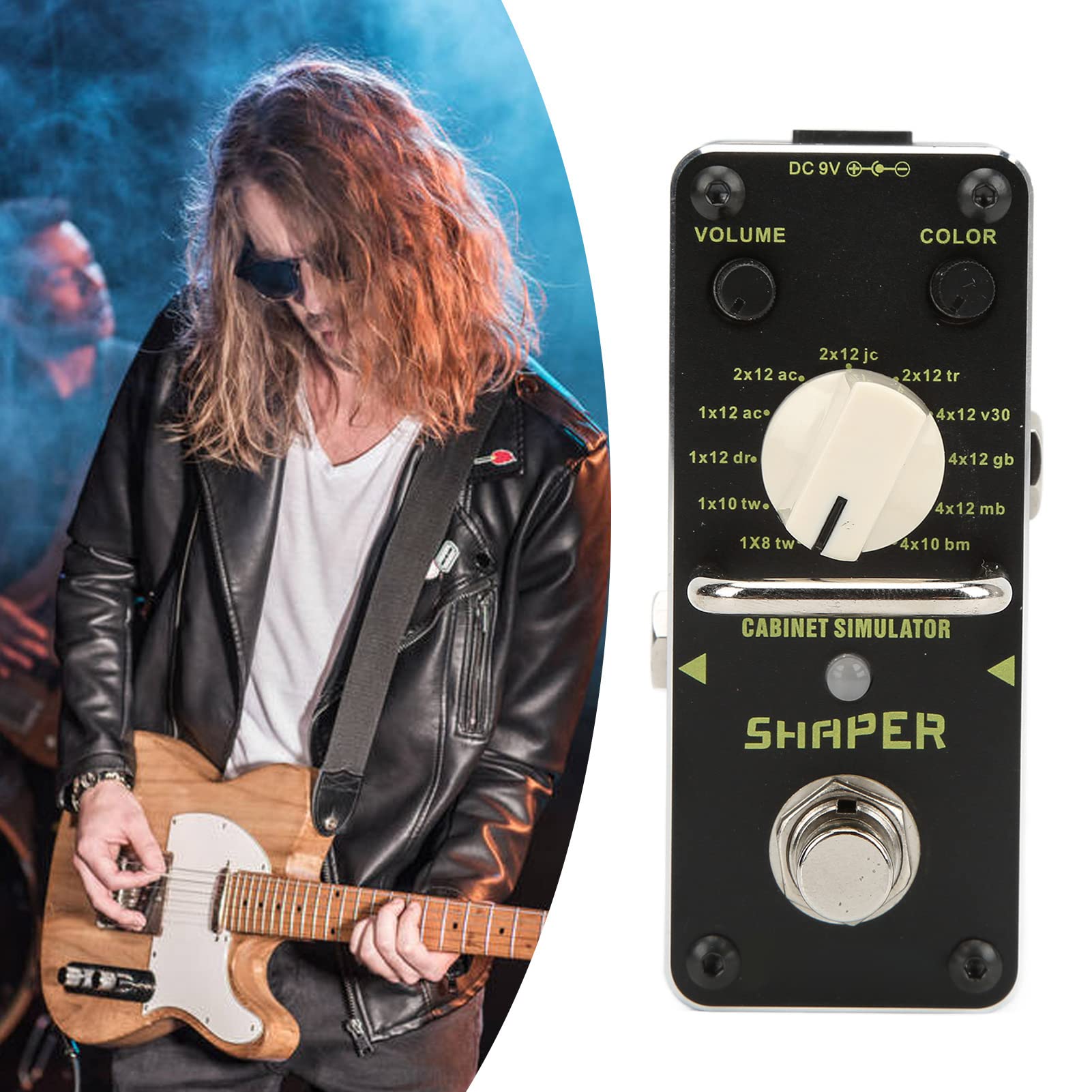 Guitar Effect Pedal Shaper Analogowy Symulator Szafki Mini True Bypass Black Metal dla Gitarzystów